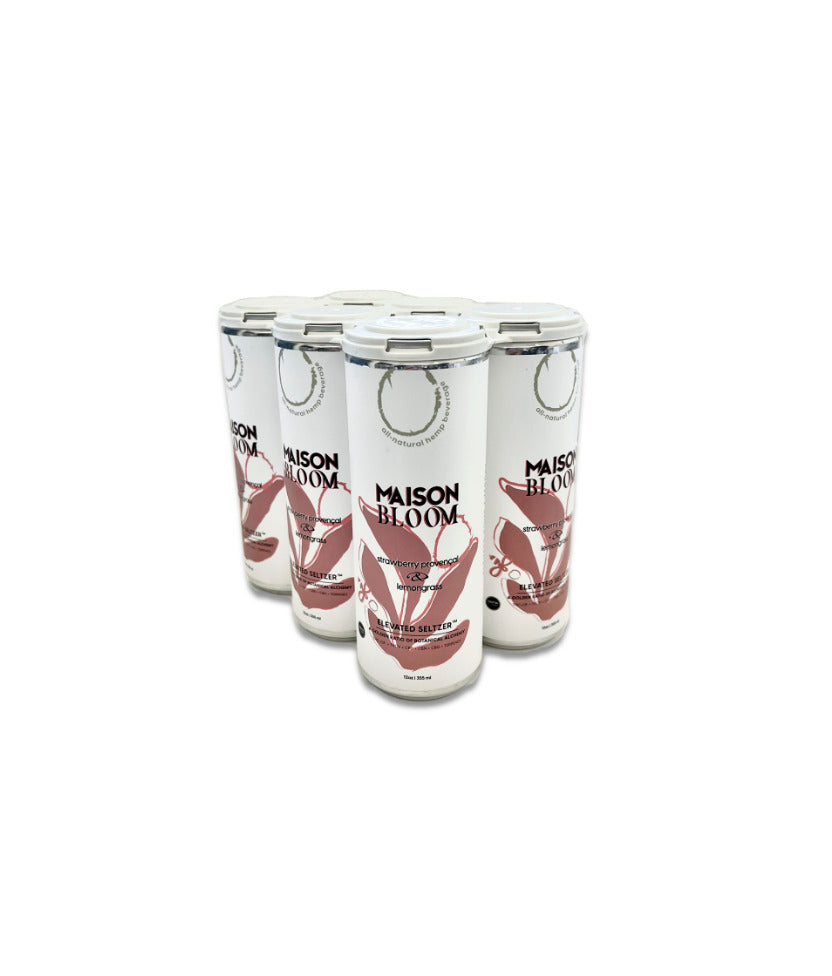 Maison Bloom All-Natural Hemp Seltzers (6-Pack) Multiple Flavors